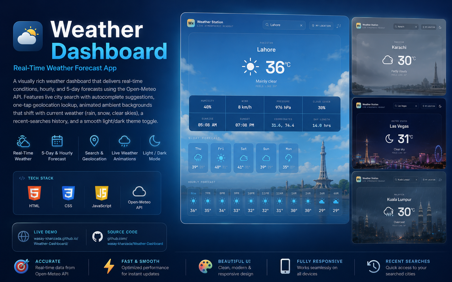 Weather Dashboard — Real-Time Weather Forecast App